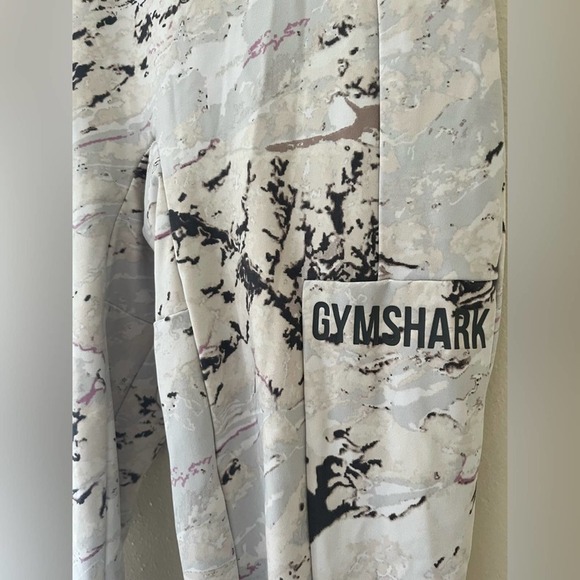 Gymshark Women’s White Camo Splash Activewear Workout Gym Leggings Size Medium - Picture 2 of 5